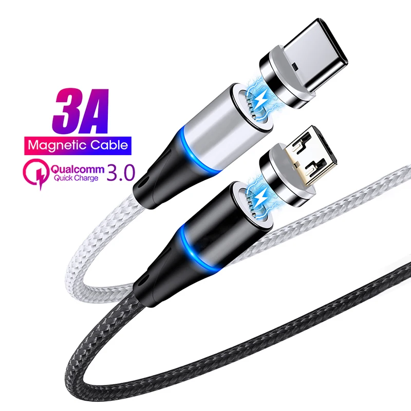 Magnetic USB Cable Support 3.0 Charger In Micro USB Type C for IPhone X Samsung S8 S9 Huawei 3A Fast Charging Mobile Phone Cable
Magnetic USB Cable Support 3.0 Charger In Micro USB Type C for IPhone X Samsung S8 S9 Huawei 3A Fast Charging Mobile Phone Cable