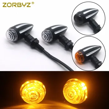 ZORBYZ Motorcycle Black Edge Cut LED Bullet Turn signal Indicator Lights For Suzuki Harley Crusier Bobber Chopper
ZORBYZ Motorcycle Black Edge Cut LED Bullet Turn signal Indicator Lights For Suzuki Harley Crusier Bobber Chopper