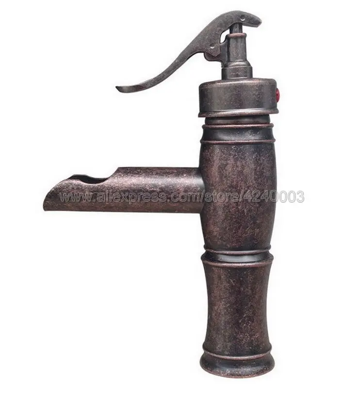 "Water Pump Look" Style Copper Basin Vanity Sink Faucet Single Handle Waterfall Bathroom Mixer Deck Mounted Knn022
"Water Pump Look" Style Copper Basin Vanity Sink Faucet Single Handle Waterfall Bathroom Mixer Deck Mounted Knn022