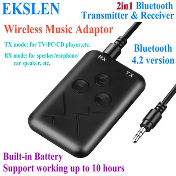 EKSLEN 2in1 Bluetooth Transmitter & Receiver Wireless Audio Adapter Mini Stereo Audio Music Adapter for TV for Home for car
EKSLEN 2in1 Bluetooth Transmitter & Receiver Wireless Audio Adapter Mini Stereo Audio Music Adapter for TV for Home for car