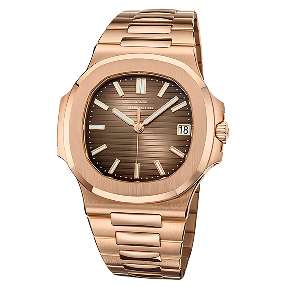 LGXIGE Men Watch Rose gold Man Full Steel Business Watch Men patek Top Brand Luxury Fashion Wrist Watches Relogio Masculino
LGXIGE Men Watch Rose gold Man Full Steel Business Watch Men patek Top Brand Luxury Fashion Wrist Watches Relogio Masculino