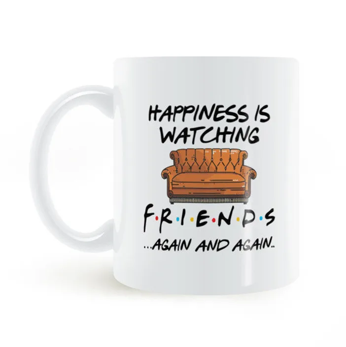New Hot Happiness Is Watching Friends Again and Again Coffee Mug Tea Cup Funny Friends TV Show Mugs Cups Cool Ceramic Gifts 11oz
New Hot Happiness Is Watching Friends Again and Again Coffee Mug Tea Cup Funny Friends TV Show Mugs Cups Cool Ceramic Gifts 11oz
