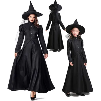 Hot Cosplay Costume Women & Kids Wizard of Oz Halloween costume stage Kids COS Black witch Veil costume Fancy Dress Party Outfit
Hot Cosplay Costume Women & Kids Wizard of Oz Halloween costume stage Kids COS Black witch Veil costume Fancy Dress Party Outfit