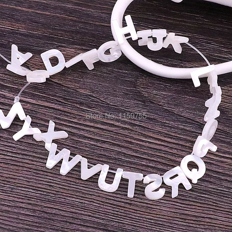 26Pcs White Natural Shell A to Z 26 Alphabet Letter Mop of Pearl Shell Initial Loose Bead for Necklace Jewelry
26Pcs White Natural Shell A to Z 26 Alphabet Letter Mop of Pearl Shell Initial Loose Bead for Necklace Jewelry