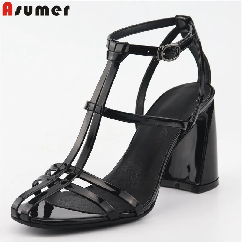 ASUMER Plus size 46 Women's gladiator sandals women cut outs thick high heels party shoes solid color ladies sandals female shoe
ASUMER Plus size 46 Women's gladiator sandals women cut outs thick high heels party shoes solid color ladies sandals female shoe