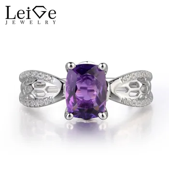 Leige Jewelry Natural Amethyst Gemstone Cushion Cut Prong Setting Engagement Hollow Rings For Woman February Birthstone
Leige Jewelry Natural Amethyst Gemstone Cushion Cut Prong Setting Engagement Hollow Rings For Woman February Birthstone
