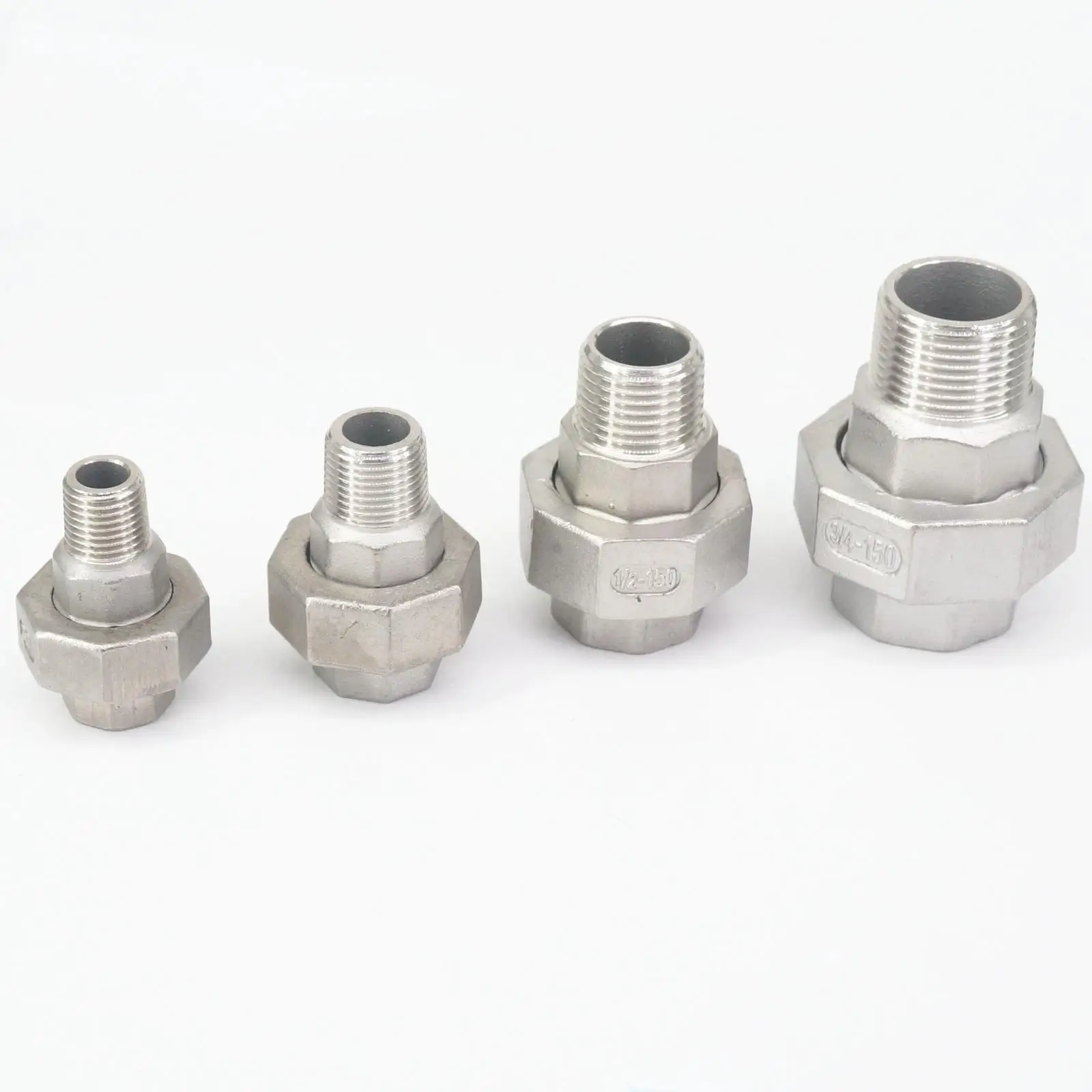 1/4" 3/8" 1/2" 3/4" 1" 1-1/4" 1-1/2" 2" BSP Female To Male 304 Stainless Socket Union Pipe Fitting Connector
1/4" 3/8" 1/2" 3/4" 1" 1-1/4" 1-1/2" 2" BSP Female To Male 304 Stainless Socket Union Pipe Fitting Connector