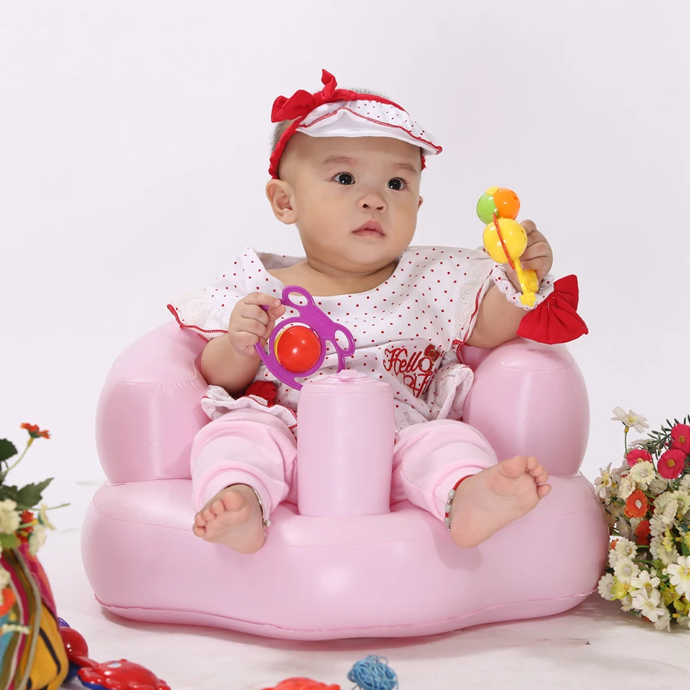 Baby Aufblasbarer Stuhl PVC Baby-Badesitz Tragbarer Sofa Stuhl für Kleinkind