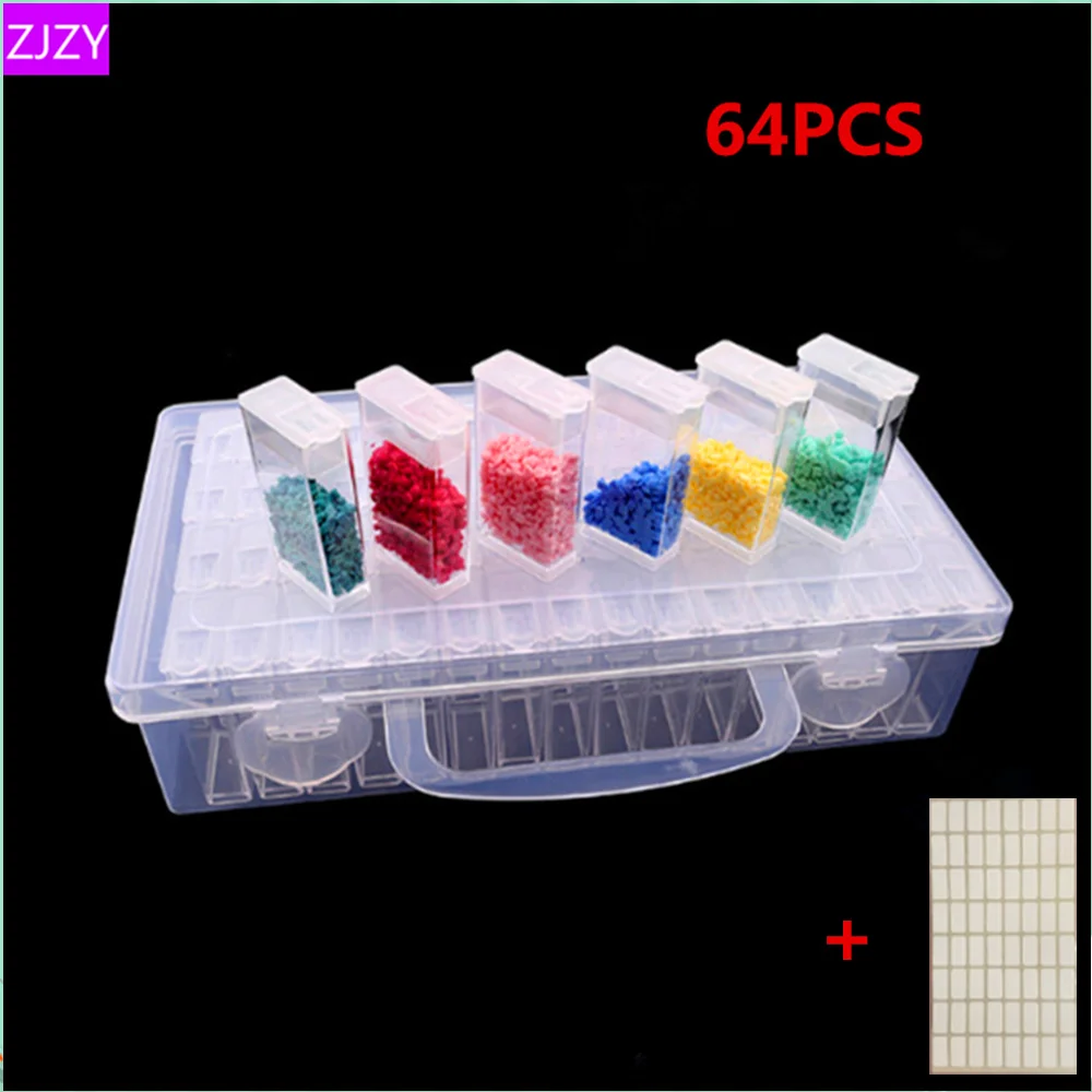 Diamond Painting Accessories 64 Grid Container Box DIY Diamant Embroidery Mosaic Tools Bead Transparent Plastic Drill Storage781
Diamond Painting Accessories 64 Grid Container Box DIY Diamant Embroidery Mosaic Tools Bead Transparent Plastic Drill Storage781