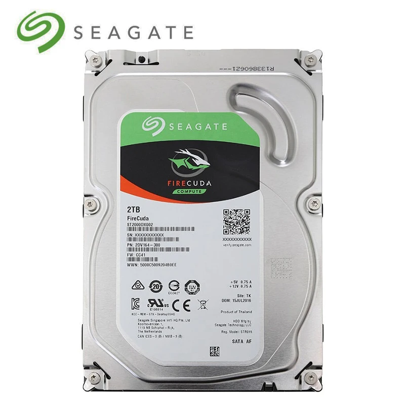 Seagate 2TB FireCuda Gaming SSHD (Solid State Hybrid Drive) - 7200 RPM SATA 6Gb/s 64MB Cache 3.5-Inch Hard Drive ST2000DX002
Seagate 2TB FireCuda Gaming SSHD (Solid State Hybrid Drive) - 7200 RPM SATA 6Gb/s 64MB Cache 3.5-Inch Hard Drive ST2000DX002