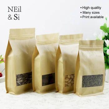Zip lock Kraft Paper Stand up Bag Dried Food Fruit Tea Gift Cookies Packaging Zipper Self Sealing Window Bags Free Shipping
Zip lock Kraft Paper Stand up Bag Dried Food Fruit Tea Gift Cookies Packaging Zipper Self Sealing Window Bags Free Shipping