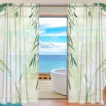 Sheer Curtains Door Panels 55x78/55x84 Inch,Polyester Voile Window Curtain Sheers 2 Panels,Chinese Painting Green Willow Tree
Sheer Curtains Door Panels 55x78/55x84 Inch,Polyester Voile Window Curtain Sheers 2 Panels,Chinese Painting Green Willow Tree