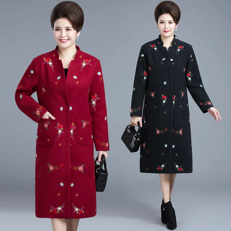 Winter female Embroidery wool coat women's national style plus size 5XL Coat long woolen coat long Parkas thicken Retro outwear
Winter female Embroidery wool coat women's national style plus size 5XL Coat long woolen coat long Parkas thicken Retro outwear