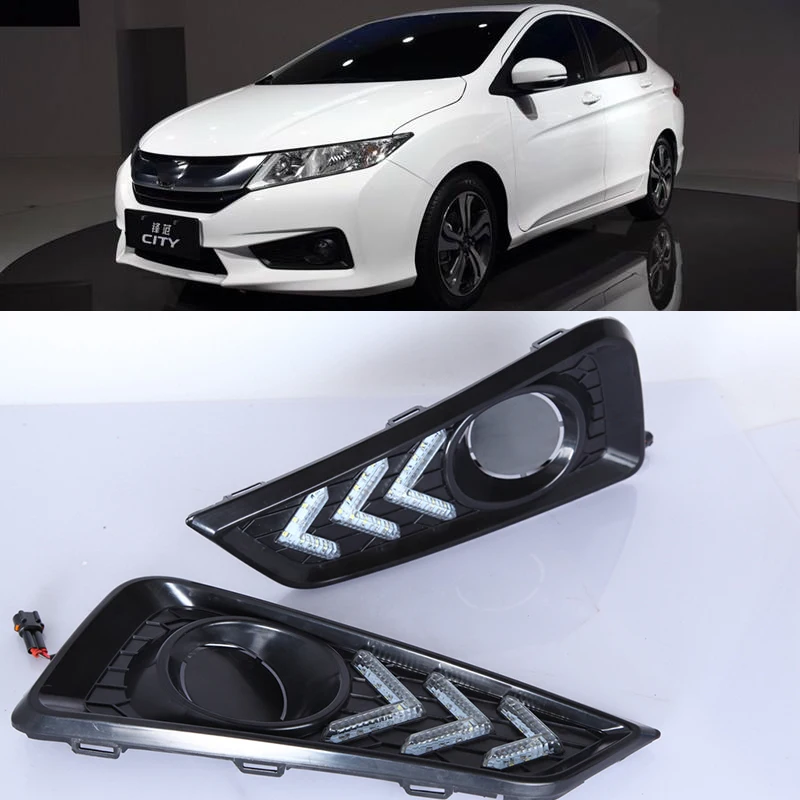 Car Flashing 1 Set led drl daytime running light for honda city 2015 2016 fog lamp cover headlight 12V Daylight car styling
Car Flashing 1 Set led drl daytime running light for honda city 2015 2016 fog lamp cover headlight 12V Daylight car styling