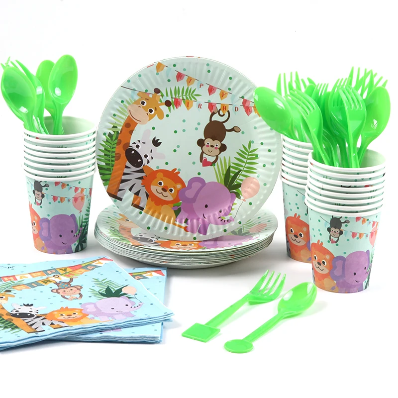 70pcs/set Animal series party disposable tableware kids birthday party plate fork spoon paper towel package party decoration
70pcs/set Animal series party disposable tableware kids birthday party plate fork spoon paper towel package party decoration