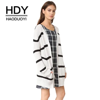 HDY Haoduoyi Brand 2020 Black White Striped Print Sweaters Women Full Sleeve Knitted Cardigans Loose Casual Female Tops Sweaters
HDY Haoduoyi Brand 2020 Black White Striped Print Sweaters Women Full Sleeve Knitted Cardigans Loose Casual Female Tops Sweaters