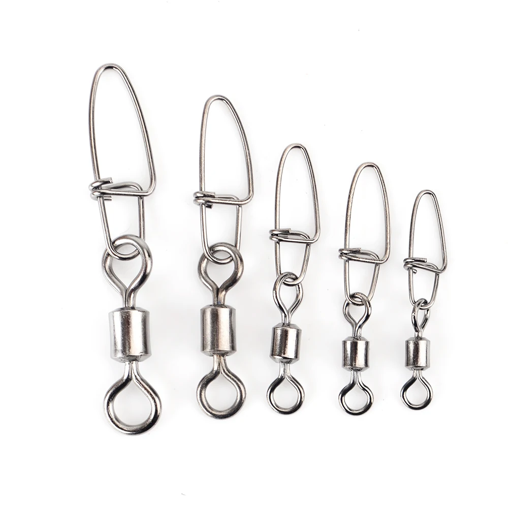 FISH KING 1/0#- 4/0# 1# 2# Hyper Strong Rolling Swivel With Insurance Snap Fishing Hook Lure Connector Terminal Tackle
FISH KING 1/0#- 4/0# 1# 2# Hyper Strong Rolling Swivel With Insurance Snap Fishing Hook Lure Connector Terminal Tackle