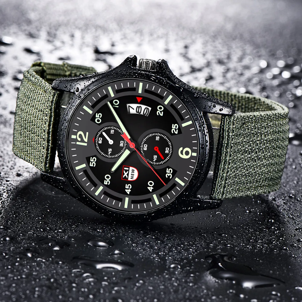 Military Nylon Waterproof Date Watch for Men Quartz Analog Sport Clock Gift Man Wrist Watches 2019 New Arrival
Military Nylon Waterproof Date Watch for Men Quartz Analog Sport Clock Gift Man Wrist Watches 2019 New Arrival