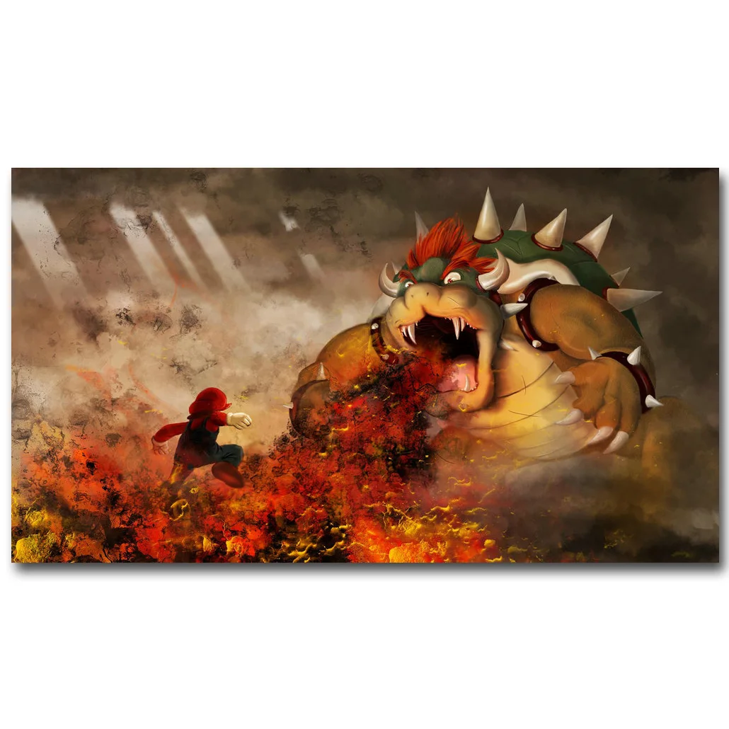 Bowser - Super Mario Bros Art Silk Fabric Poster Print 13x20 24x36 inch Vedio Game Pictures for Living Room Wall Decoration 069
Bowser - Super Mario Bros Art Silk Fabric Poster Print 13x20 24x36 inch Vedio Game Pictures for Living Room Wall Decoration 069