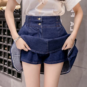 Plus Size XXXL 2-layer Denim Skirt Women Summer A Line Mini Flared Skirts Spring Autumn Navy Solid High Waist Pleated Skirts
Plus Size XXXL 2-layer Denim Skirt Women Summer A Line Mini Flared Skirts Spring Autumn Navy Solid High Waist Pleated Skirts