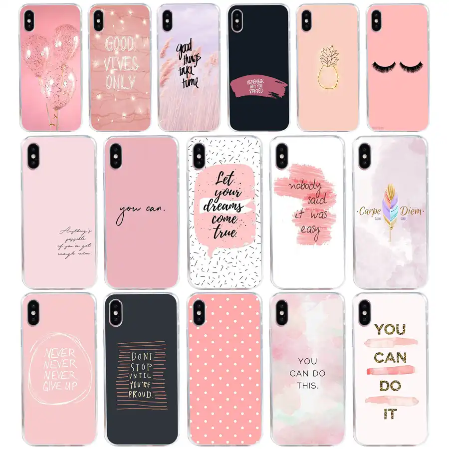 proverb phrase motto gift soft silicone tpu cover phone case