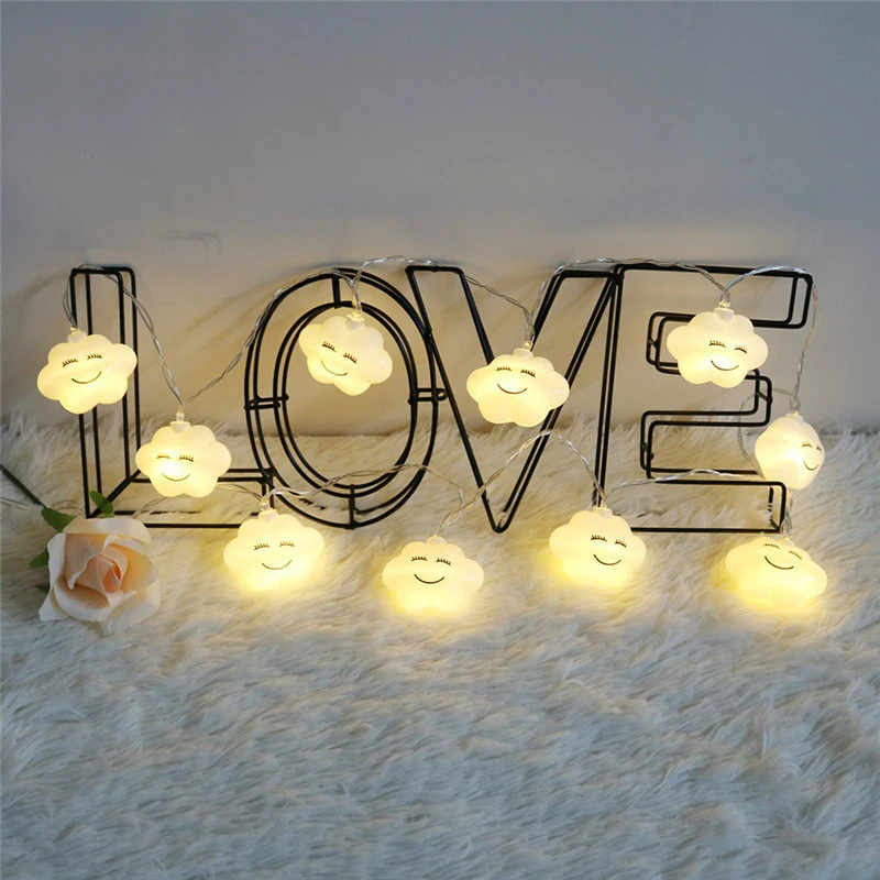 10 Led Fairy Lovely Smile Cloud Luminaria Battery Operated String Lights 1.5m LED Decoration For Christmas Garland On The Window
10 Led Fairy Lovely Smile Cloud Luminaria Battery Operated String Lights 1.5m LED Decoration For Christmas Garland On The Window