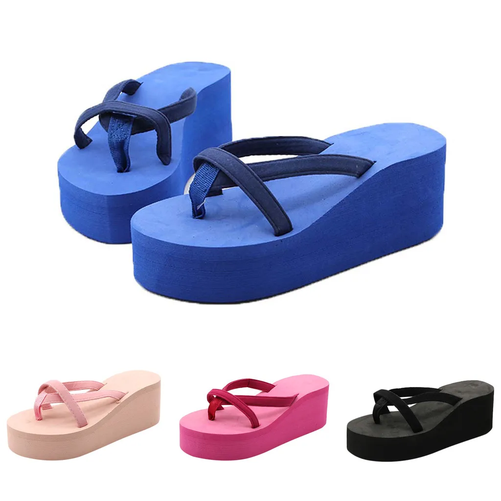 Jaycosin Summer New Women's Solid Color Beach Flip-Flops High-Heeled Wedge With Thick-Legged Slipper 2019 May23 p35
Jaycosin Summer New Women's Solid Color Beach Flip-Flops High-Heeled Wedge With Thick-Legged Slipper 2019 May23 p35