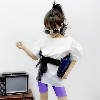 Girls short sleeve t-shirt 2019 summer new fashion loose lace patchwork white tees kids tops children clothes modies ws776
Girls short sleeve t-shirt 2019 summer new fashion loose lace patchwork white tees kids tops children clothes modies ws776