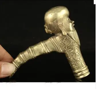 100% BRASS Pure Copper Brass old Grandpa Good Lucky Walking Stick Head Handwork Carving Longevity Statue Cane Walking Stick
100% BRASS Pure Copper Brass old Grandpa Good Lucky Walking Stick Head Handwork Carving Longevity Statue Cane Walking Stick