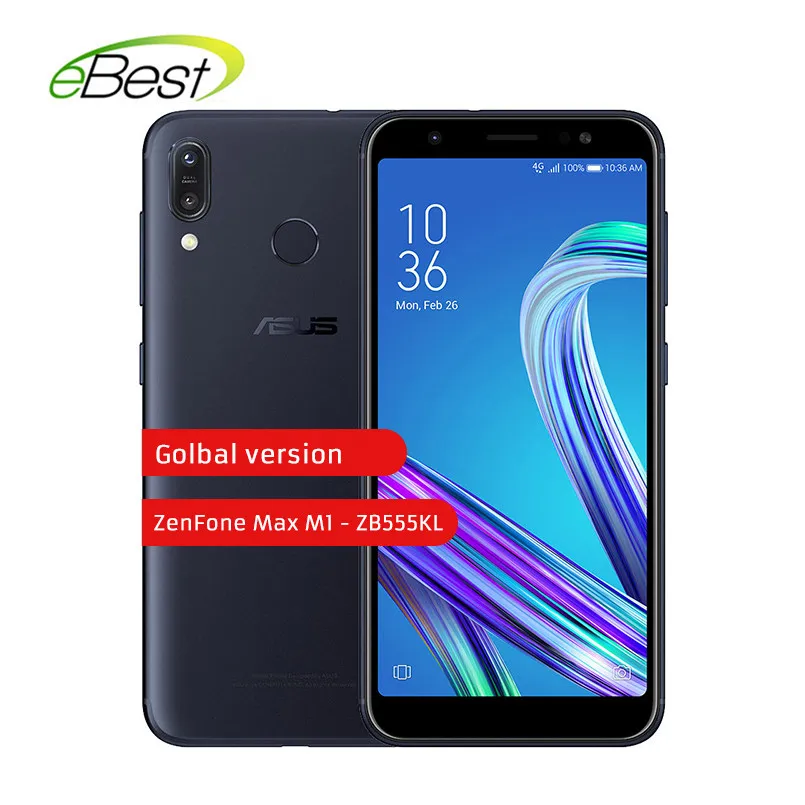 

Russian version ASUS ZenFone Max M1-ZB555KL Smartphone 5.5 Inch 4000mAh Mobile Phone Dual Rear Camera 13MP+8MP Android Cellphone