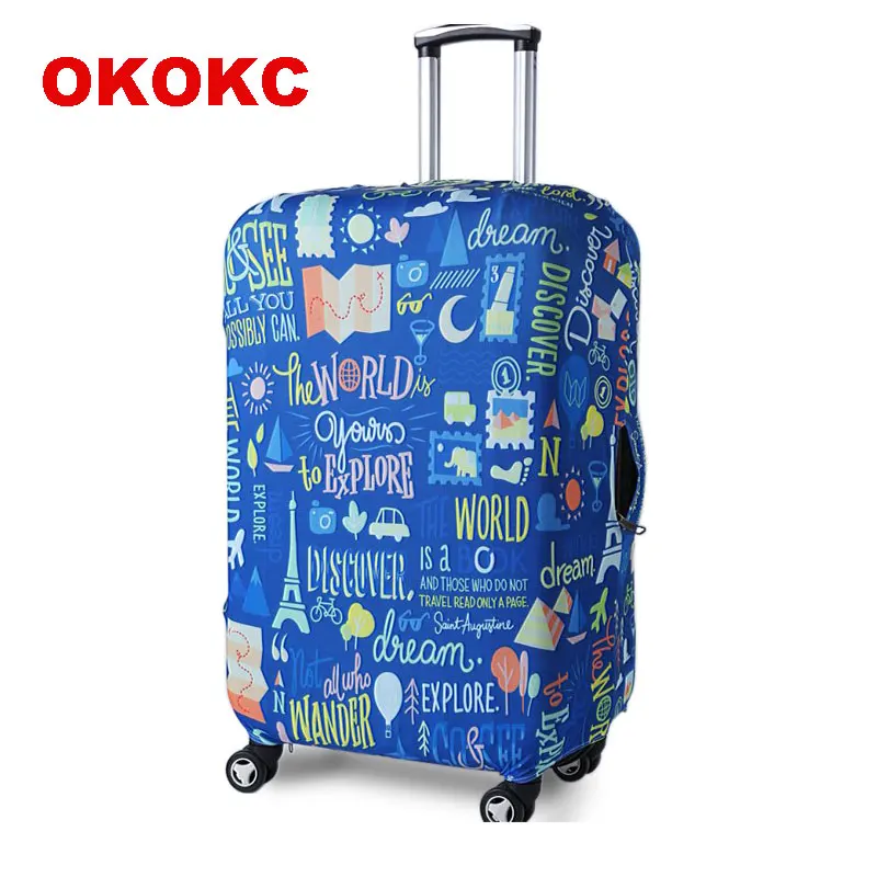 OKOKC Синий Граффити путешествия эластичный фотоэлемент подходит для 19