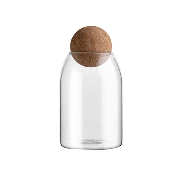 800ML Transparent Glass Storage Tank Borosilicate Glass Sealed Cans Food Grains Container with Cork (Round Ball, M)
800ML Transparent Glass Storage Tank Borosilicate Glass Sealed Cans Food Grains Container with Cork (Round Ball, M)