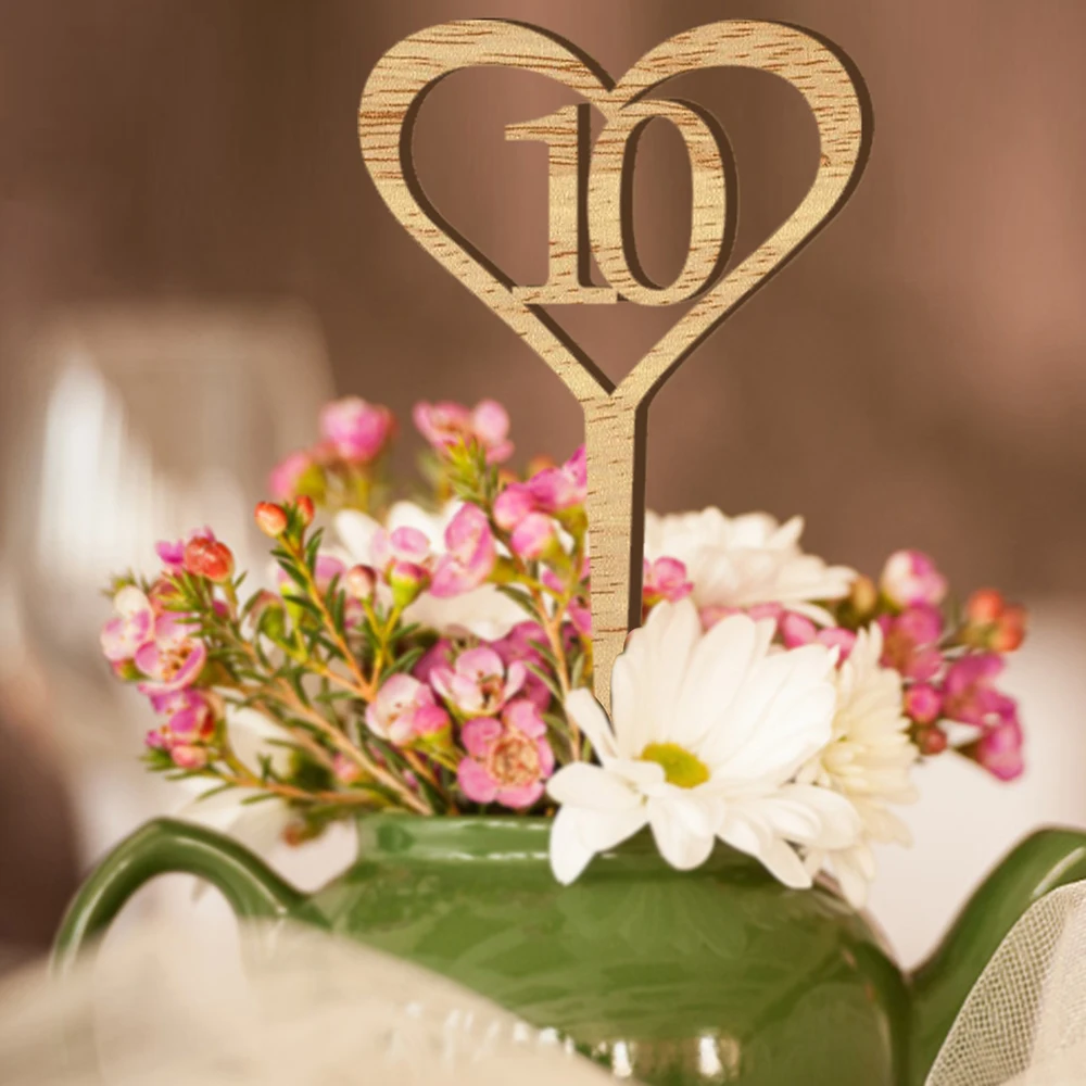 10pcs Wooden table numbers Rustic Wedding Heart Shape Wood table number Centerpiece Table Decor Numbers on stick
10pcs Wooden table numbers Rustic Wedding Heart Shape Wood table number Centerpiece Table Decor Numbers on stick