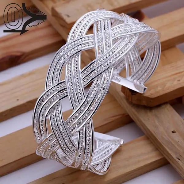 Wholesale Silver Plated Bangle,Wedding Jewelry Accessories,Opening Large Braided Fashion Silver Bangles Bracelet
Wholesale Silver Plated Bangle,Wedding Jewelry Accessories,Opening Large Braided Fashion Silver Bangles Bracelet