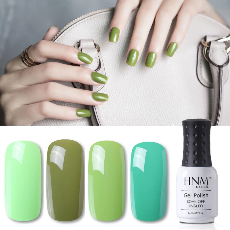 HNM 8ml Summer Green Gel Nail Polish Green Color Nail Gel Polish UV Gel Varnish for UV LED Lamp Semi Permanance Lacquer Base Top
HNM 8ml Summer Green Gel Nail Polish Green Color Nail Gel Polish UV Gel Varnish for UV LED Lamp Semi Permanance Lacquer Base Top
