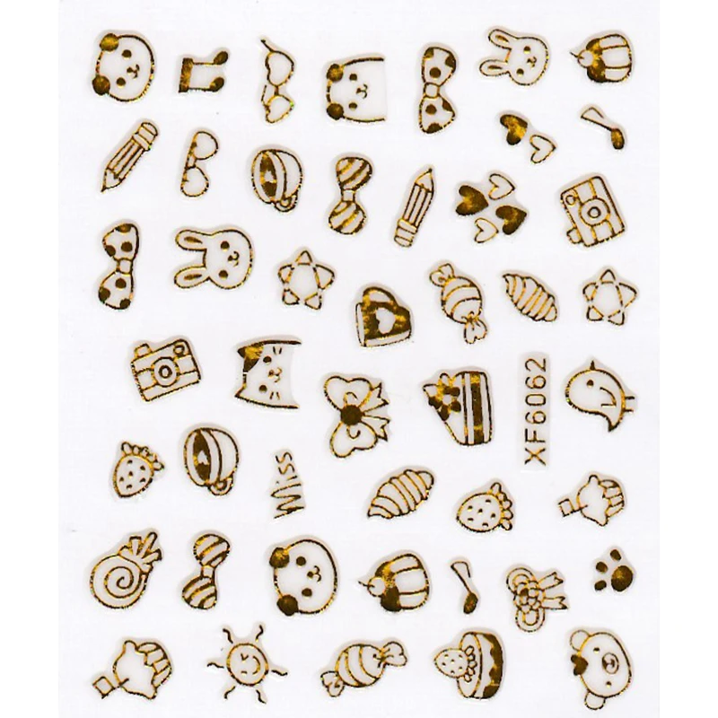NEW ARRIVAL 18K Golden Panda Rabbit plastyic 3D Nail Art Decals Decoration Sticker Tips Drop Shipping XF6062
NEW ARRIVAL 18K Golden Panda Rabbit plastyic 3D Nail Art Decals Decoration Sticker Tips Drop Shipping XF6062
