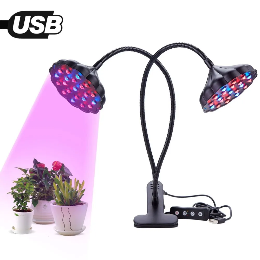 20W Dual Head LED Grow Light with Lamp Holder Clip Led Bulbs Desktop Super Bright Lotus Shape For Plants Growth
20W Dual Head LED Grow Light with Lamp Holder Clip Led Bulbs Desktop Super Bright Lotus Shape For Plants Growth