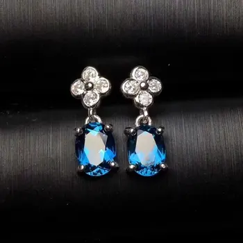 Fidelity natural 6*8mm London Blue topaz s925 silver round drop earrings simple fine jewelry for women party Natural gemstone
Fidelity natural 6*8mm London Blue topaz s925 silver round drop earrings simple fine jewelry for women party Natural gemstone