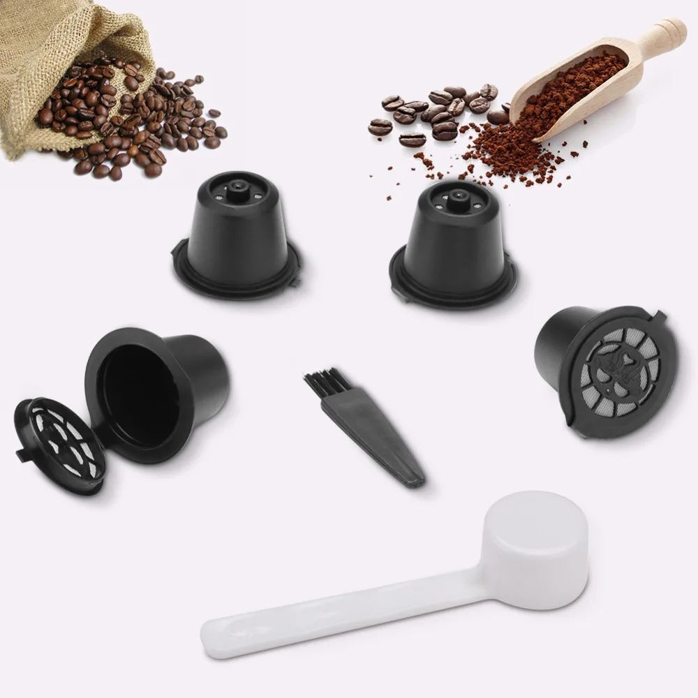 1 Set Reutilisable Coffee Capsule Nespresso Cups Cafe Coffee Filters Dripper Plastic Spoon Filter Pod Kitchen Accessories
1 Set Reutilisable Coffee Capsule Nespresso Cups Cafe Coffee Filters Dripper Plastic Spoon Filter Pod Kitchen Accessories