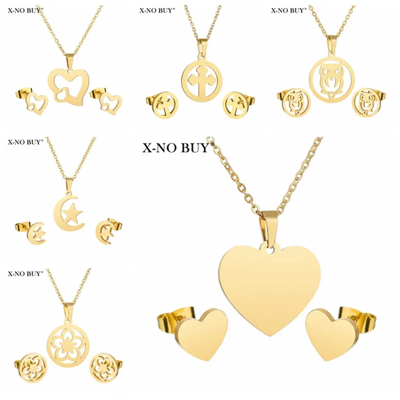 Luxury Gold Color Women Infinite Owl Love Heart Fatima Hand Necklace Earrings Stainless Steel Bridal Wedding Jewelry Sets
Luxury Gold Color Women Infinite Owl Love Heart Fatima Hand Necklace Earrings Stainless Steel Bridal Wedding Jewelry Sets