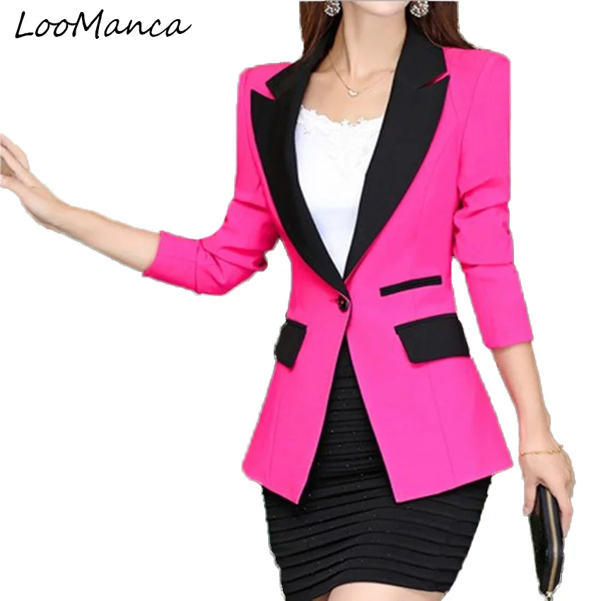2019 New Womens Business Suits Spring Autumn All-match women Blazers Jackets Short Slim long-sleeve Blazer Femme Suit
2019 New Womens Business Suits Spring Autumn All-match women Blazers Jackets Short Slim long-sleeve Blazer Femme Suit