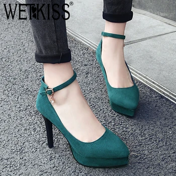 WETKISS Thin High Heels Women Pumps Pointed Toe Crystal Footwear Shallow Ankle Strap Female Shoes Platform Shoes Woman 2019 New
WETKISS Thin High Heels Women Pumps Pointed Toe Crystal Footwear Shallow Ankle Strap Female Shoes Platform Shoes Woman 2019 New