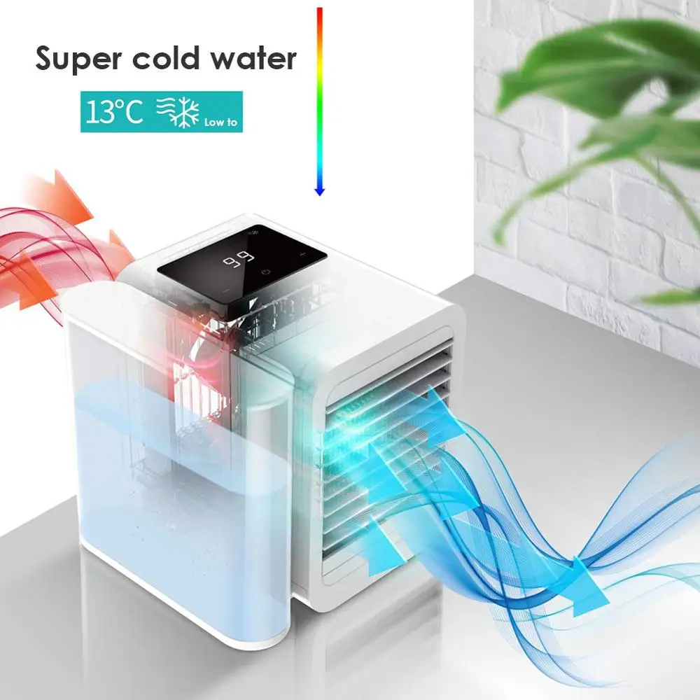 1000ml Water Tank Mini Air Conditioner LCD Display USB Summer Cooler Humidifier Desktop Cooling Fan Ventilator for Home Office
1000ml Water Tank Mini Air Conditioner LCD Display USB Summer Cooler Humidifier Desktop Cooling Fan Ventilator for Home Office