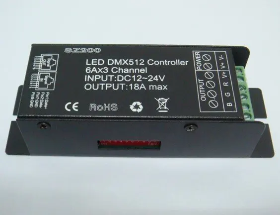 12V/24V, 2pcs/lot,DMX512 decoder for RGB LED Controller