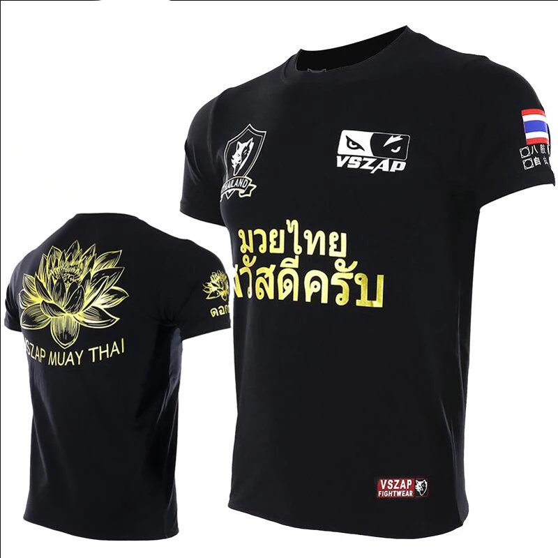 VSZAP Solicitation Lotus Printing Fitness Short-Sleeved T-shirt MMA Muay Thai Fighting Fight Sanda UFC T-shirt Cotton Clothing
VSZAP Solicitation Lotus Printing Fitness Short-Sleeved T-shirt MMA Muay Thai Fighting Fight Sanda UFC T-shirt Cotton Clothing