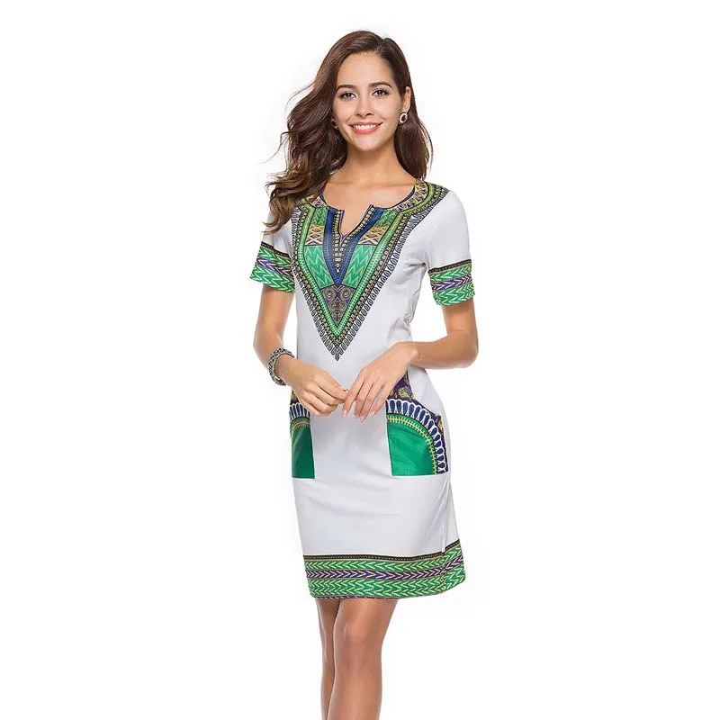 Venlilulu Boho Dresses Bodycon 2019 Summer Women Pencil Dress Beach Mini Party for Female Tight V-neck | Женская одежда