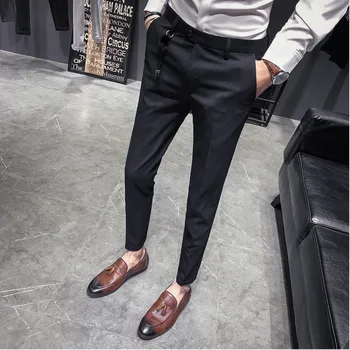 Men's trousers spring 2019 new solid color slim loose leg pants nine points trousers casual straight trousers young men's men
Men's trousers spring 2019 new solid color slim loose leg pants nine points trousers casual straight trousers young men's men