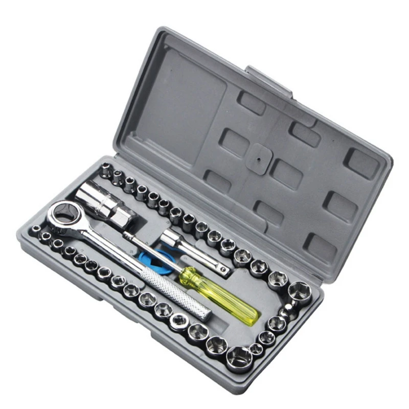 40pcs/set Car Repair Toolbox Sleeve Motorcycle Multi Function Car Universal 40-piece Repair Metal Swist Set New
40pcs/set Car Repair Toolbox Sleeve Motorcycle Multi Function Car Universal 40-piece Repair Metal Swist Set New