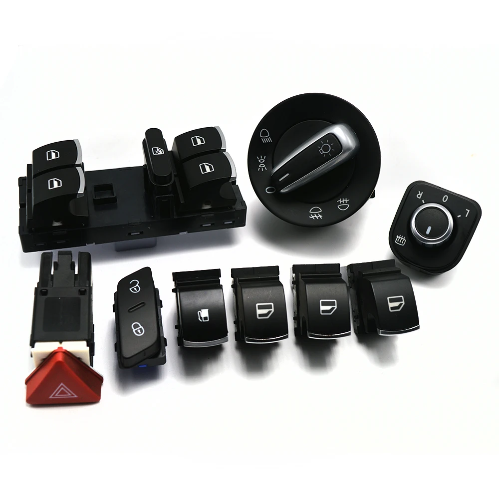 Window headlight mirror fuel tank Control hazard warning lamp switch for VW Jetta Golf MK5 6 Tiguan CC 5ND 959 565B 5K4 959 857
Window headlight mirror fuel tank Control hazard warning lamp switch for VW Jetta Golf MK5 6 Tiguan CC 5ND 959 565B 5K4 959 857