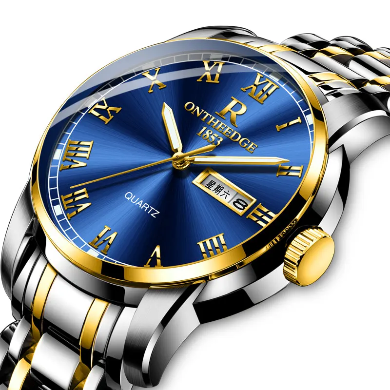 Fashion RONTHEEDGE Men Quartz Watch Men Stainless steel Waterproof Business Date Analog Wristwatch Male Gifts Relogio Masculino
Fashion RONTHEEDGE Men Quartz Watch Men Stainless steel Waterproof Business Date Analog Wristwatch Male Gifts Relogio Masculino